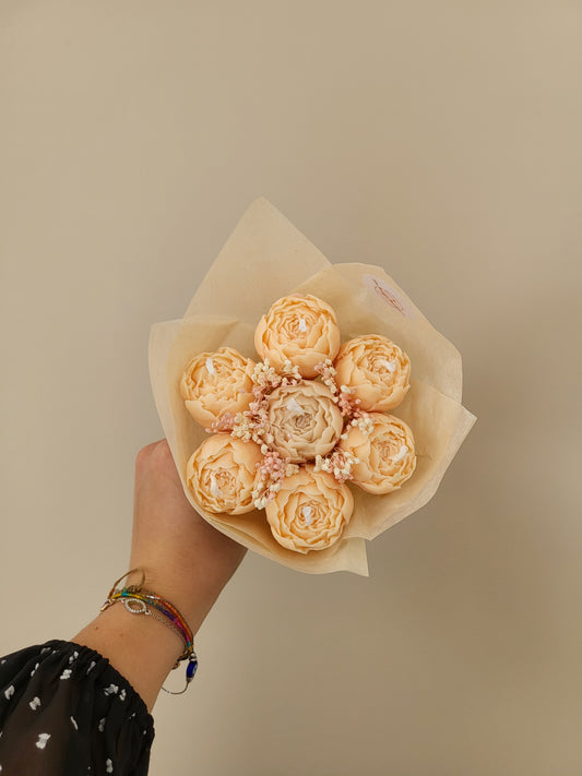 Bouquet de pivoines en bougies - mardi