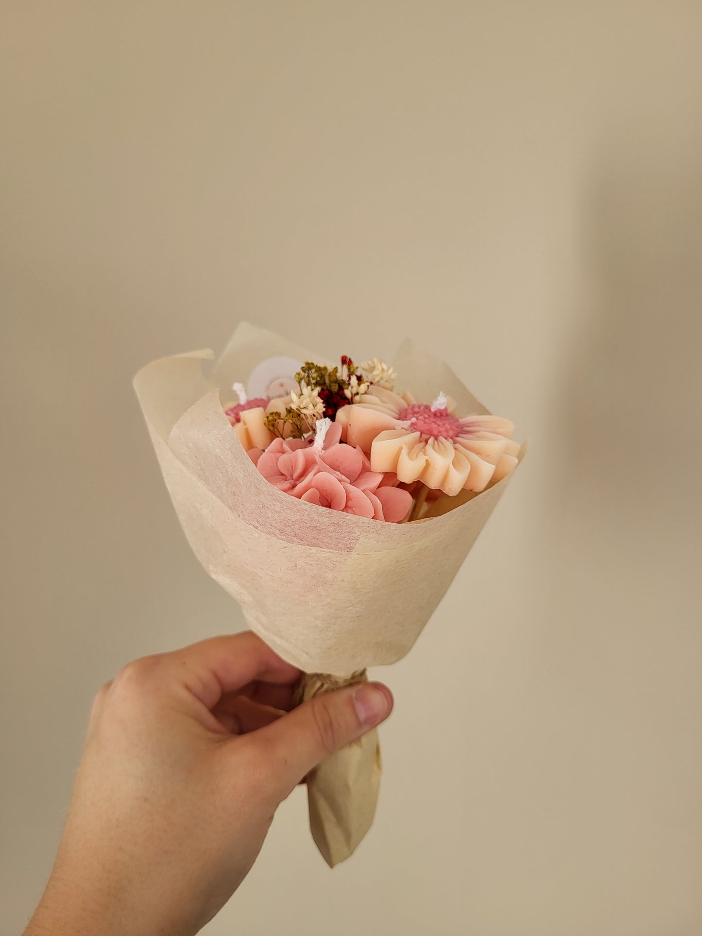 Bouquet de marguerites et hortensia en bougie - Jour 2
