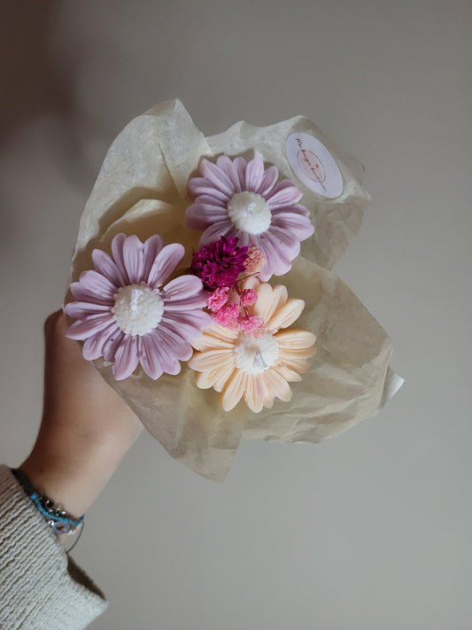 Bougie décorative - Bouquet de marguerites