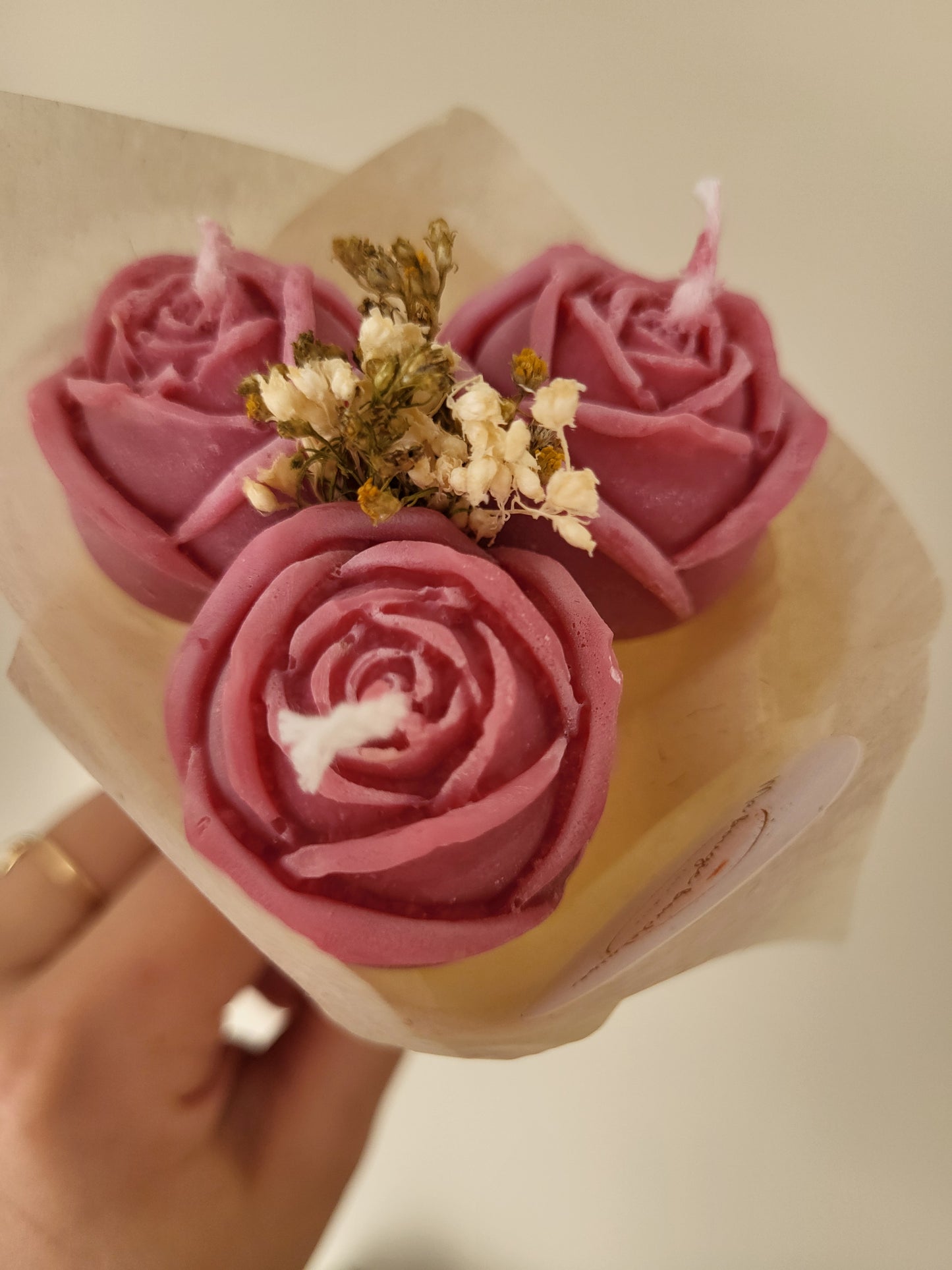 Bougie décorative - Bouquet de roses