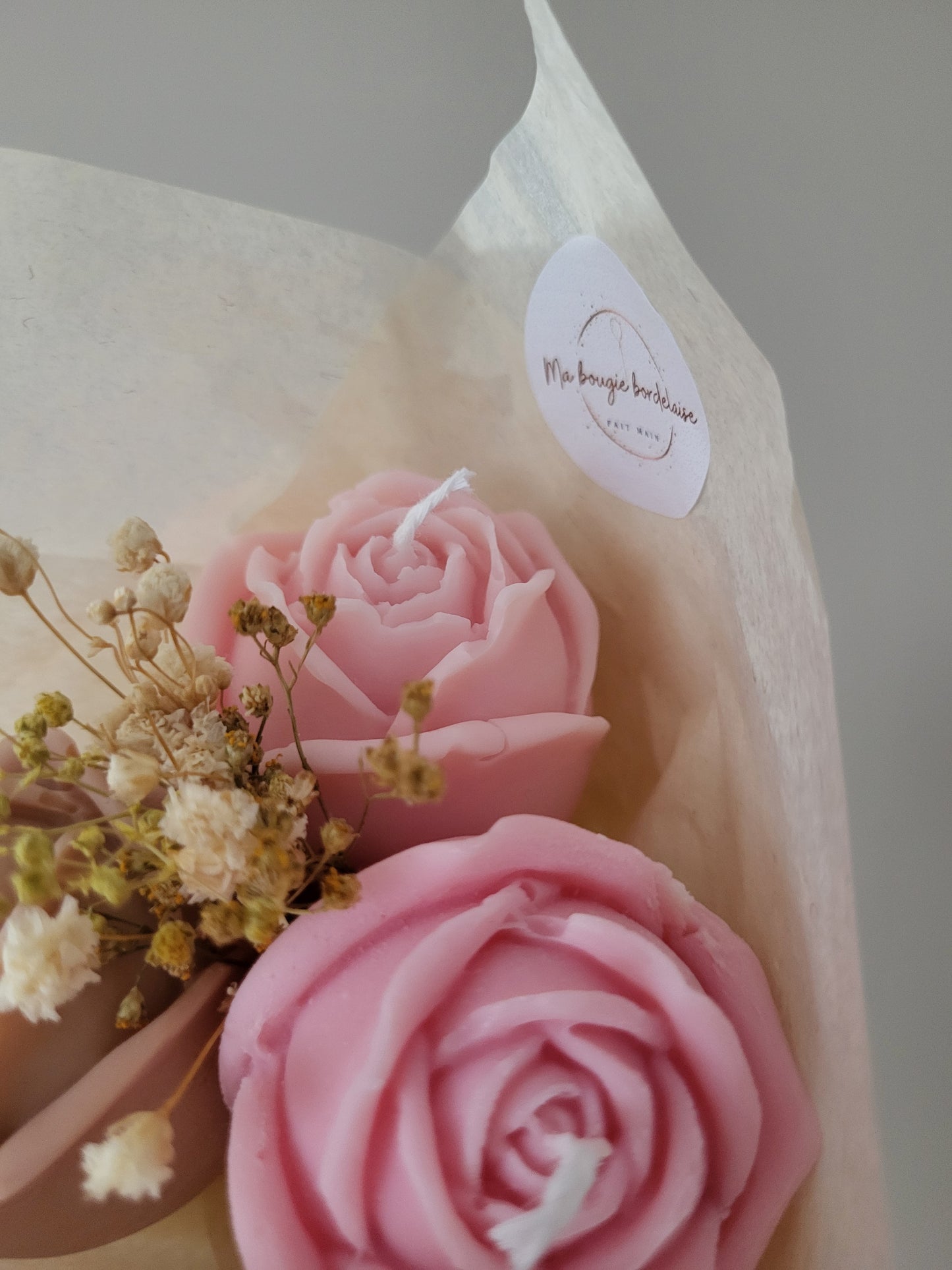 Bougie décorative - Bouquet de roses