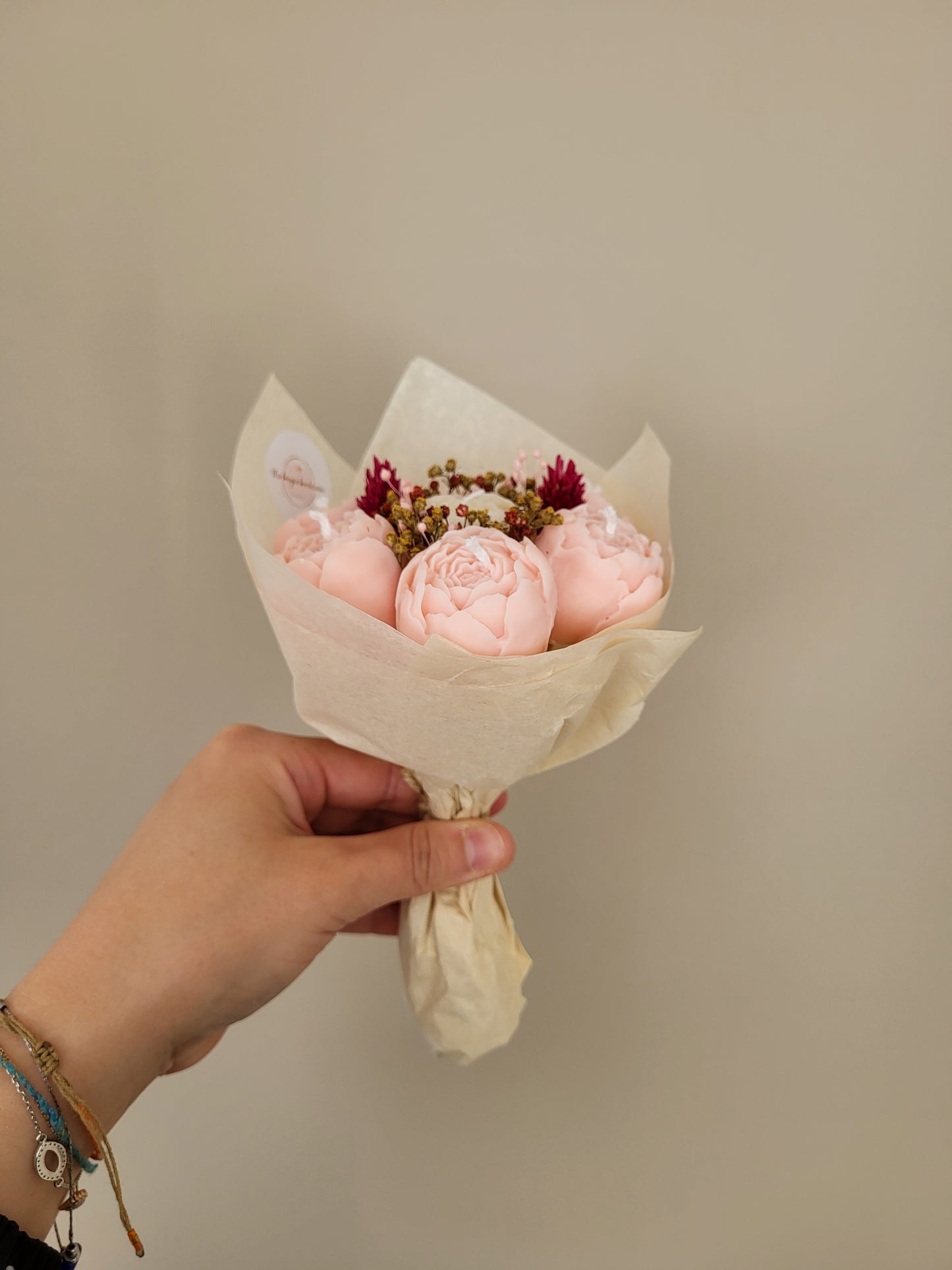Bouquet de pivoines en bougies - samedi