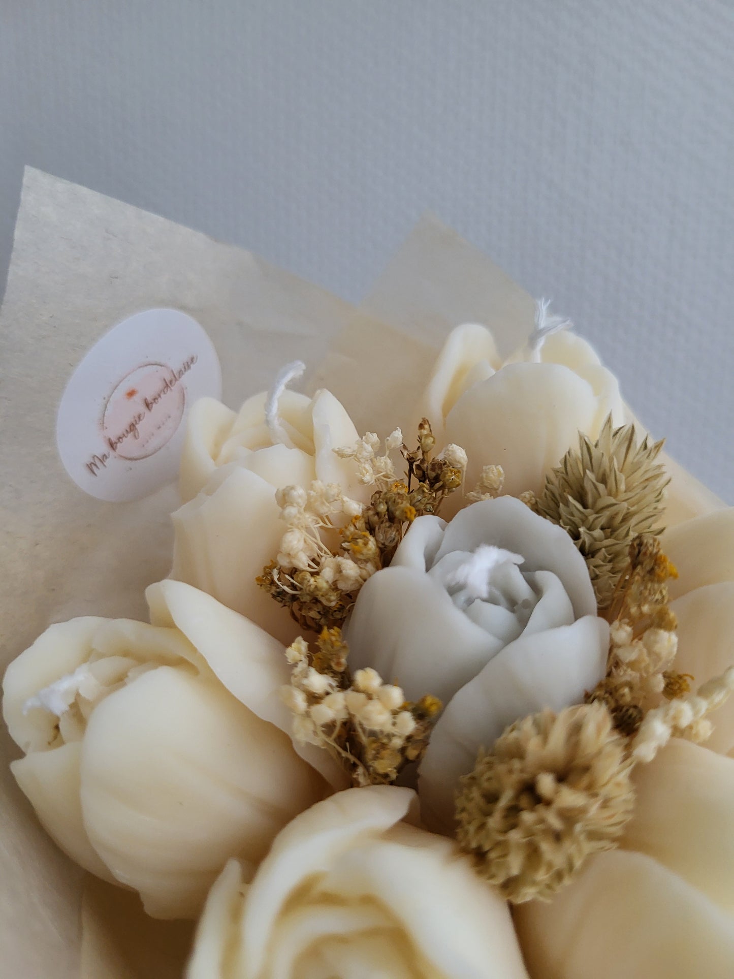 Bougie décorative - Bouquet de tulipes