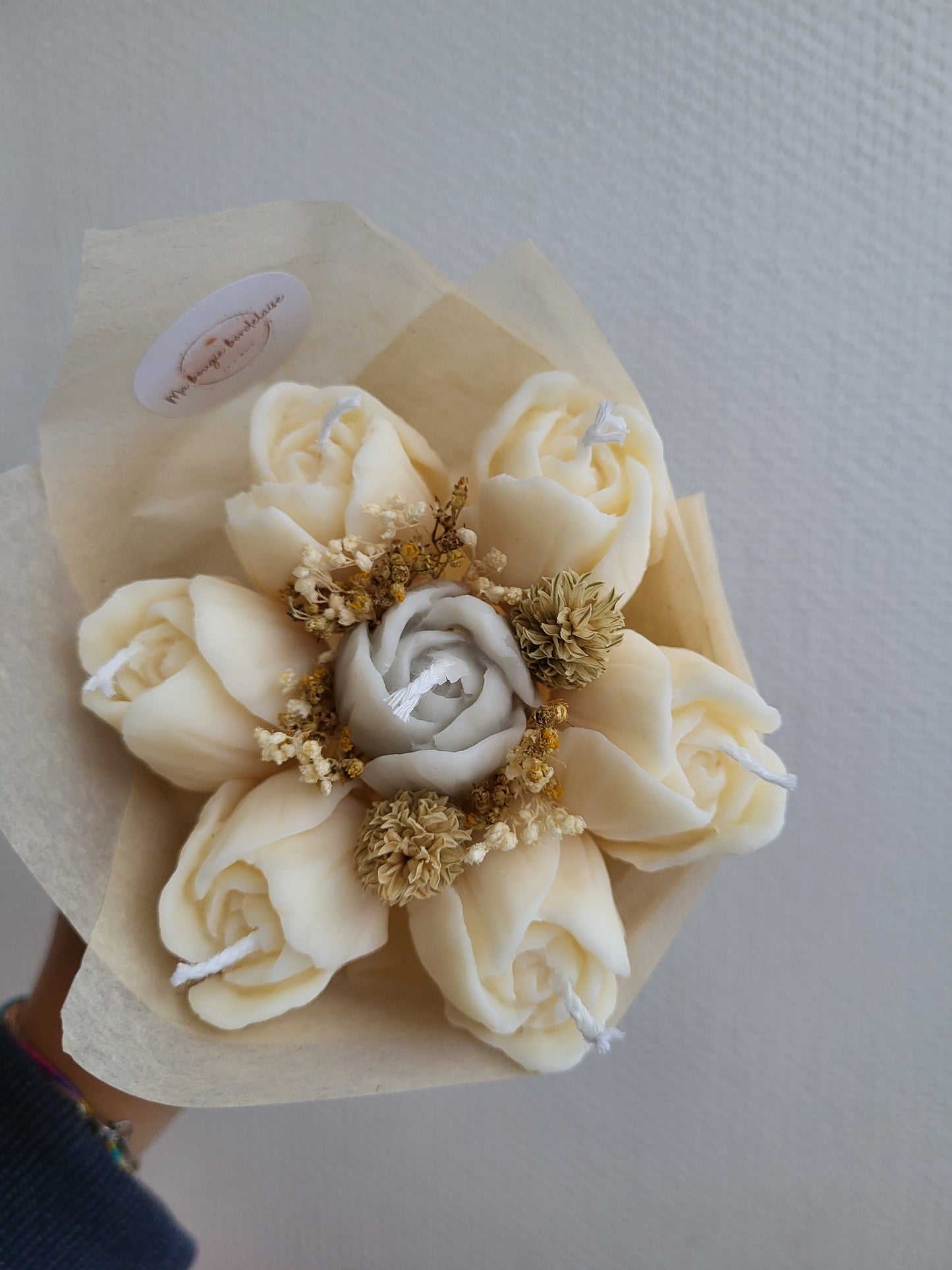 Bougie décorative - Bouquet de tulipes