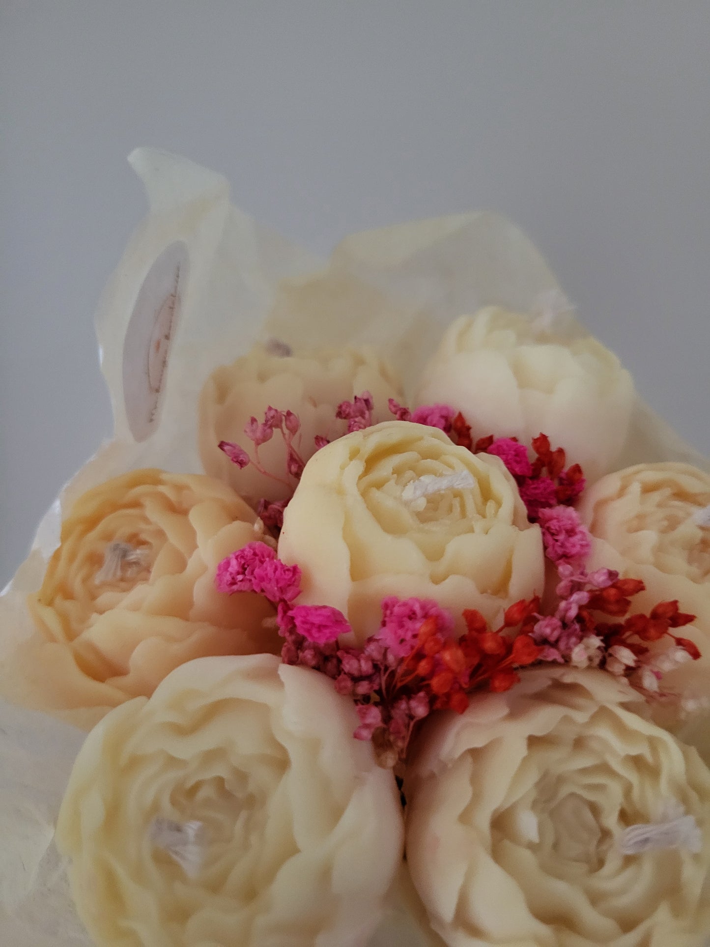 Bougie décorative - Bouquet de pivoines