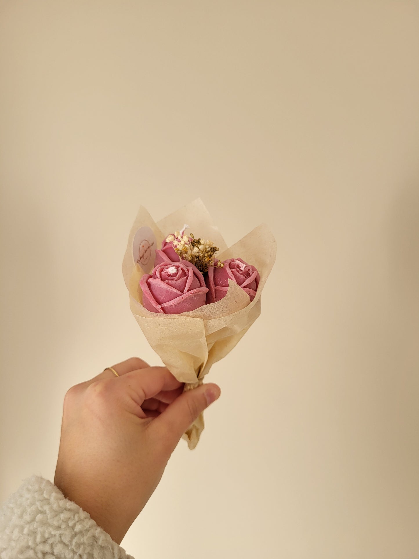 Bougie décorative - Bouquet de roses