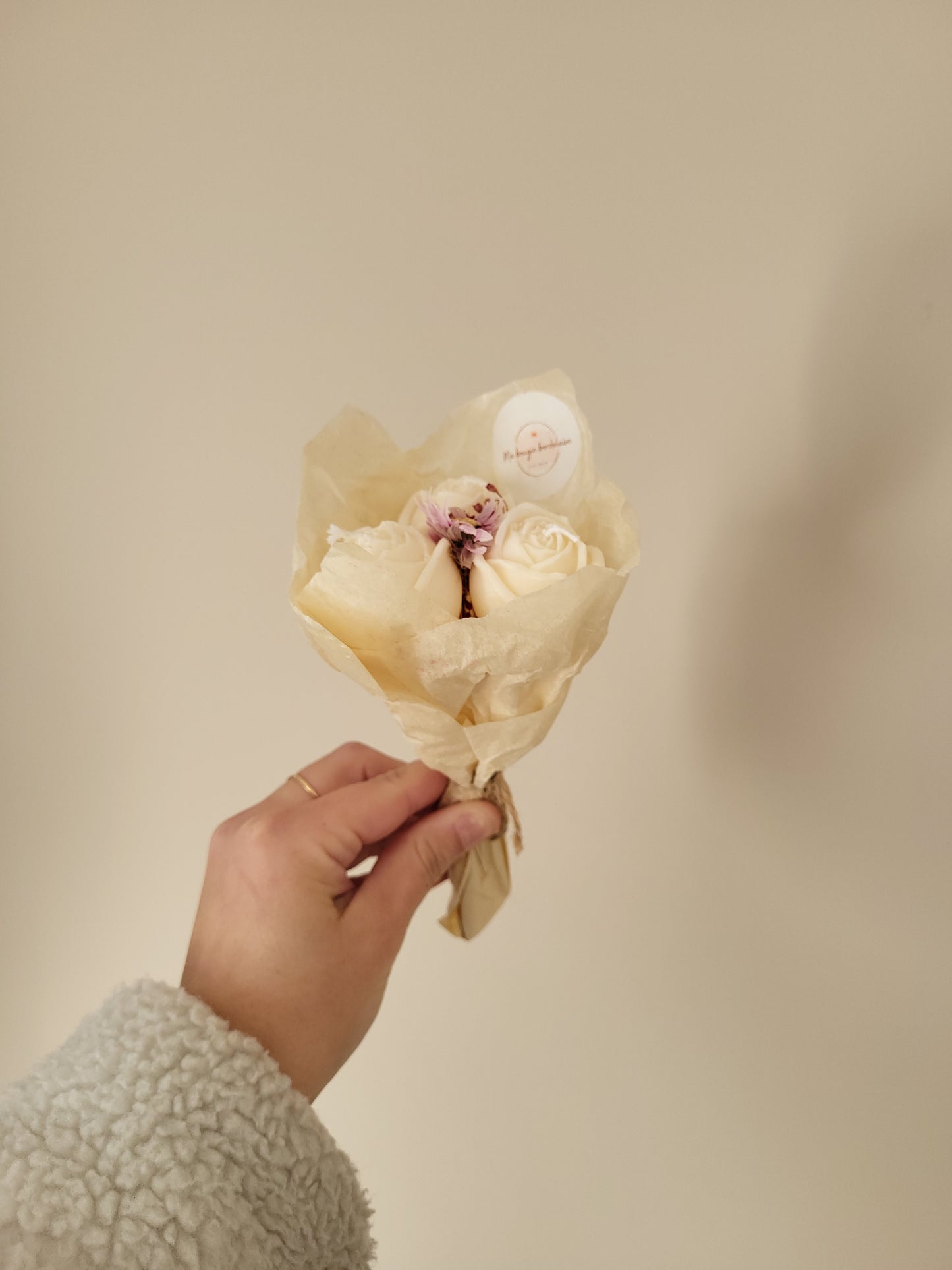 Bougie décorative - Bouquet de roses