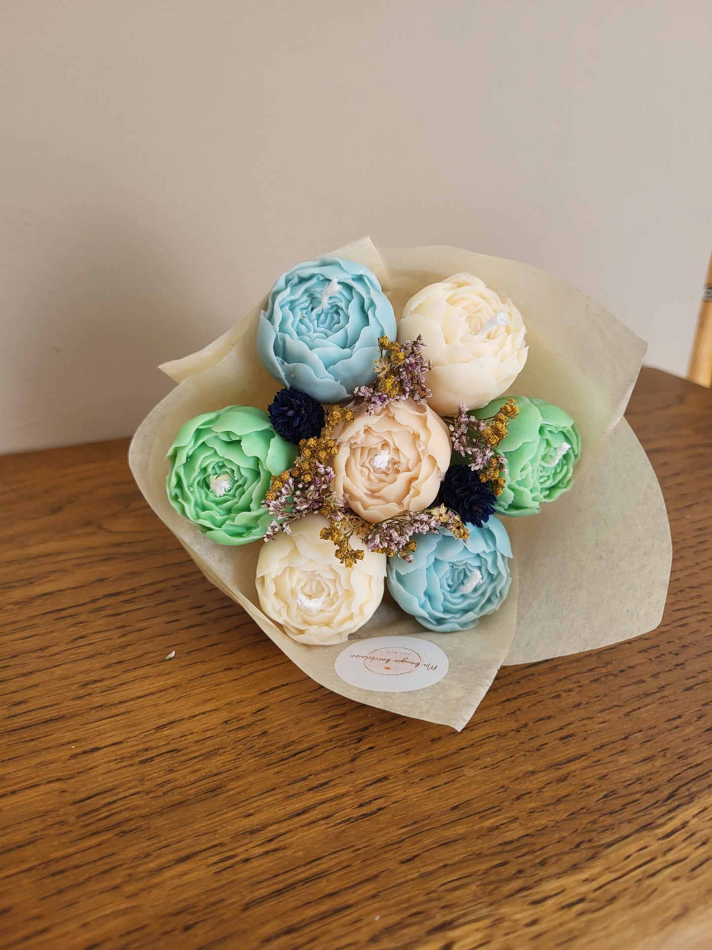 Bouquet de pivoines en bougies - jeudi