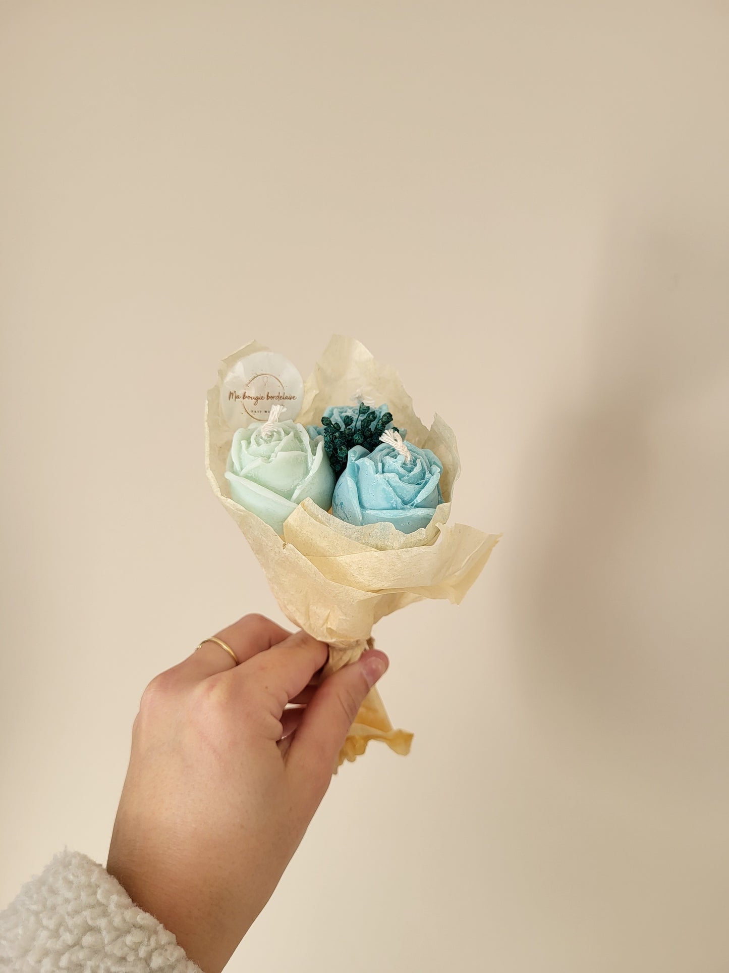 Bougie décorative - Bouquet de roses