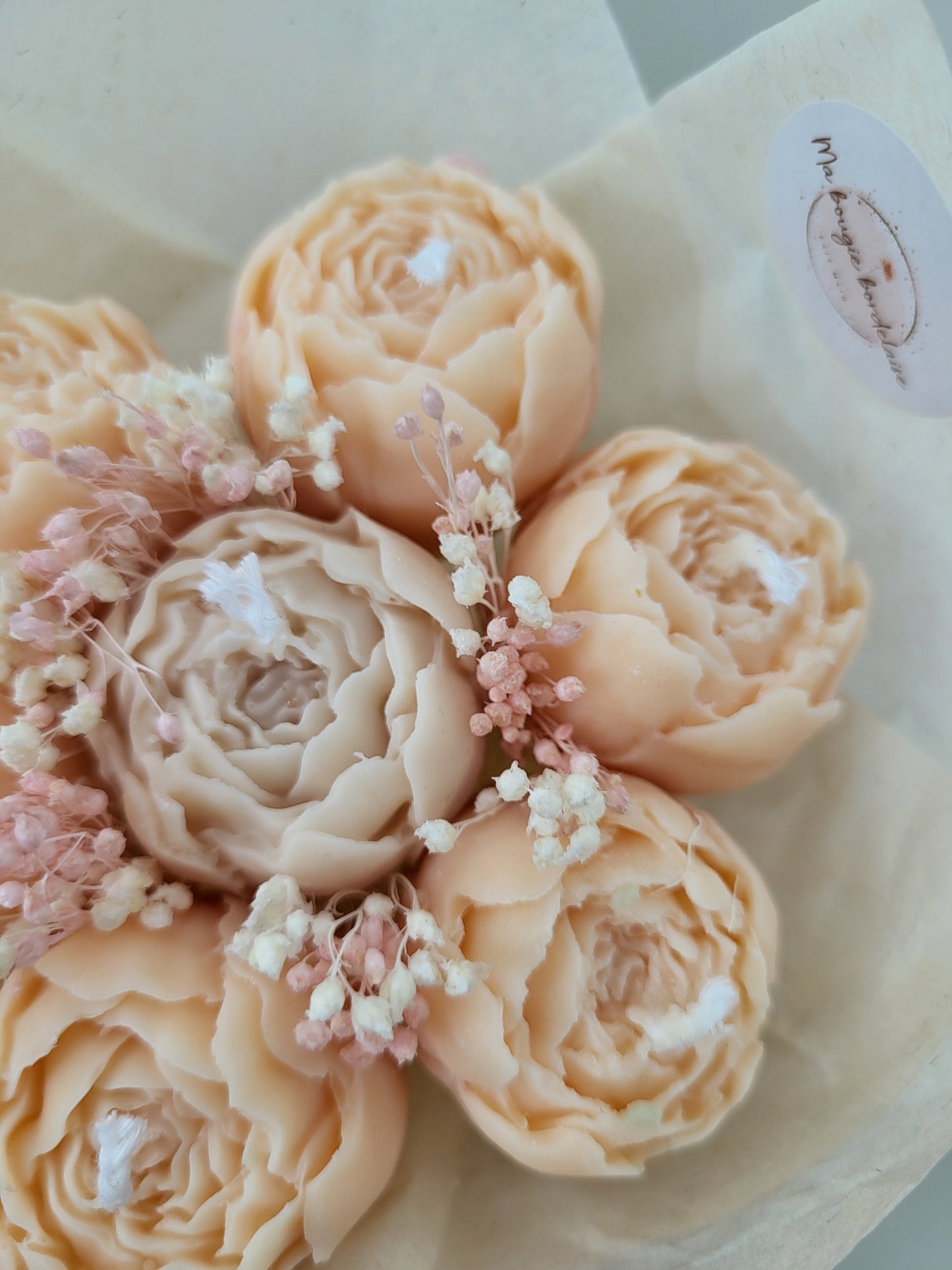 Bouquet de pivoines en bougies - mardi