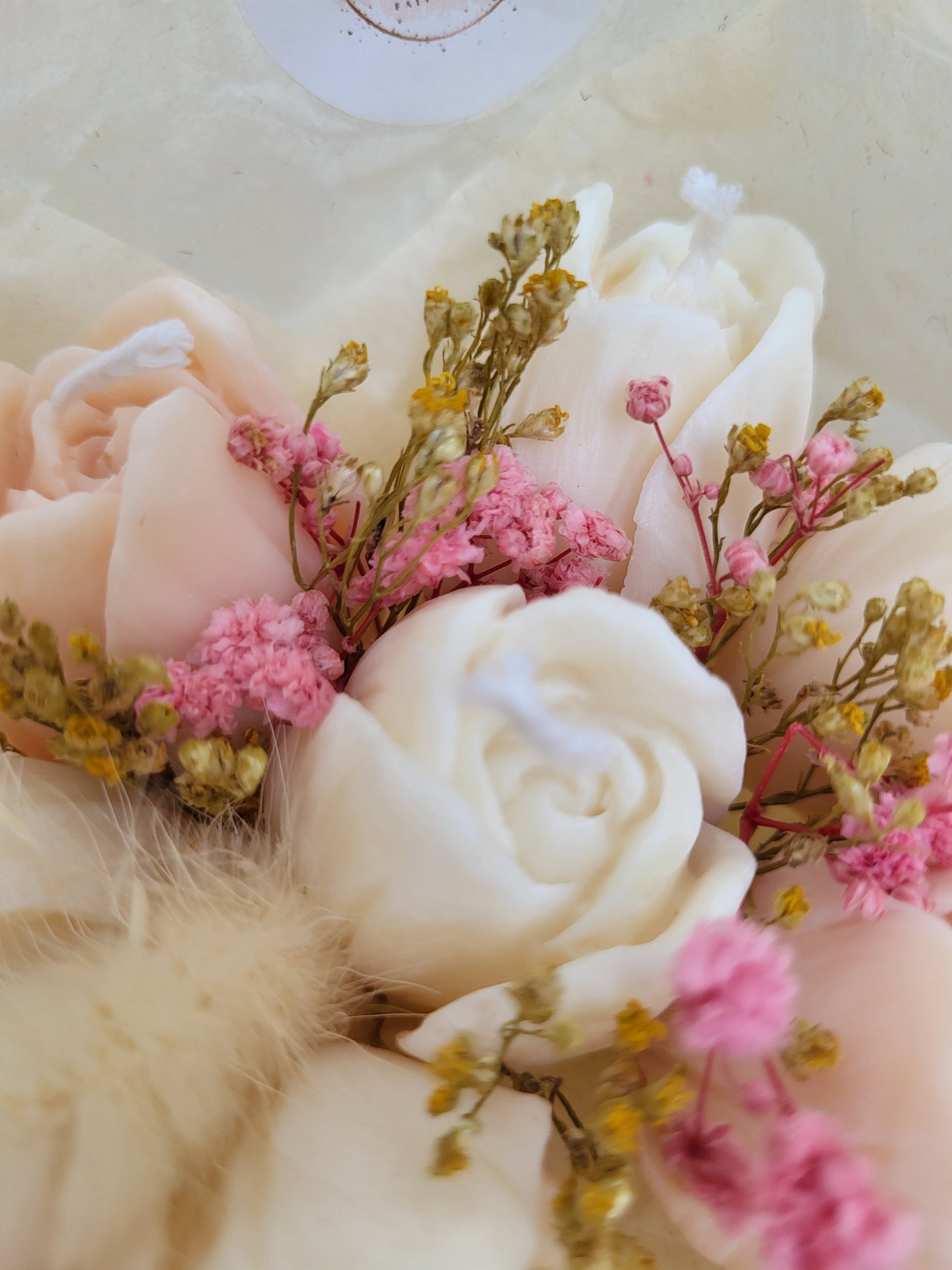 Bouquet de 7 tulipes en bougies - taille S (pastel)