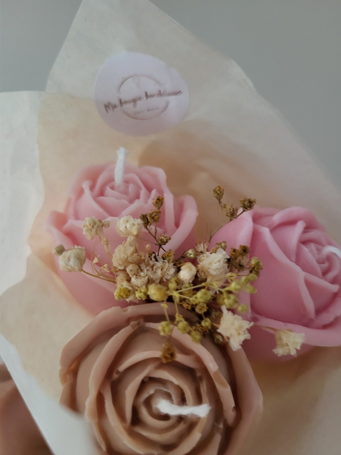 Bougie décorative - Bouquet de roses