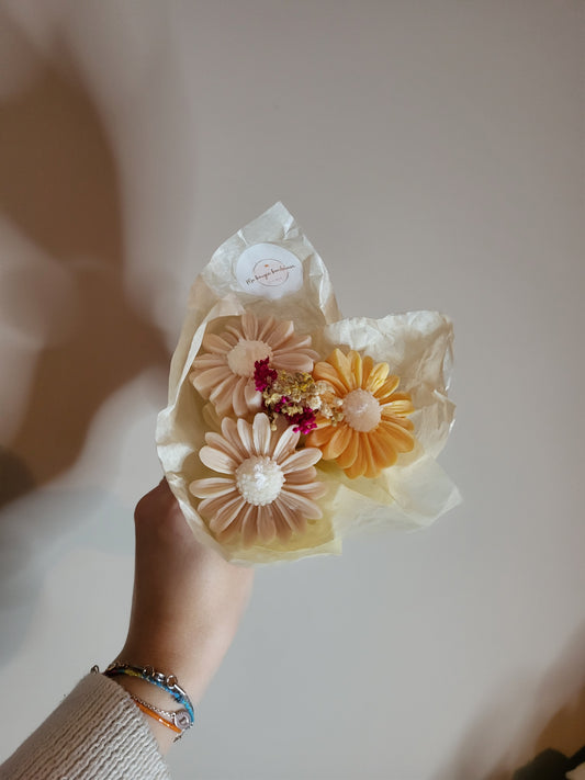 Bougie décorative - Bouquet de marguerites