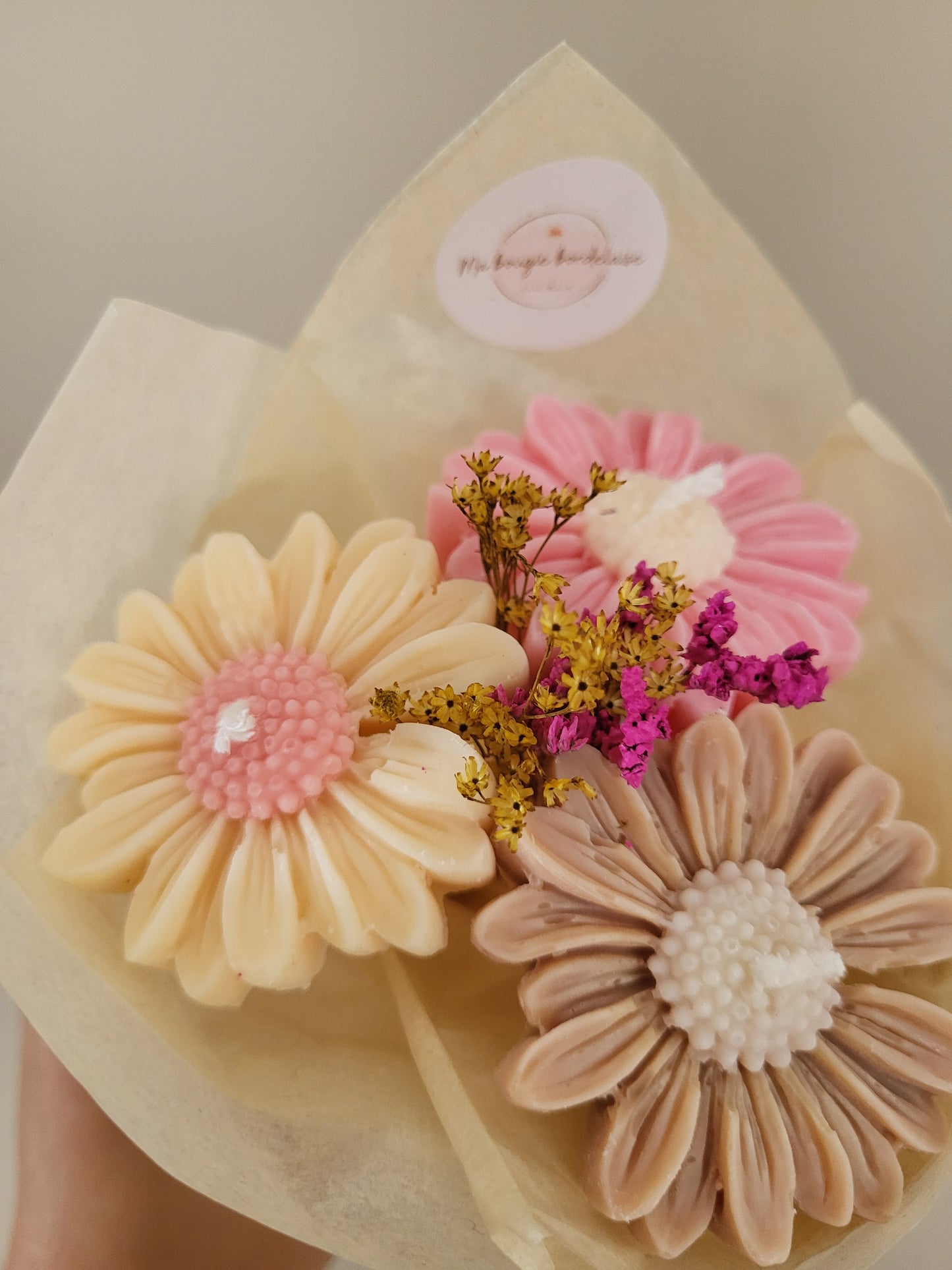 Bouquet de 3 marguerites en bougies - jeudi