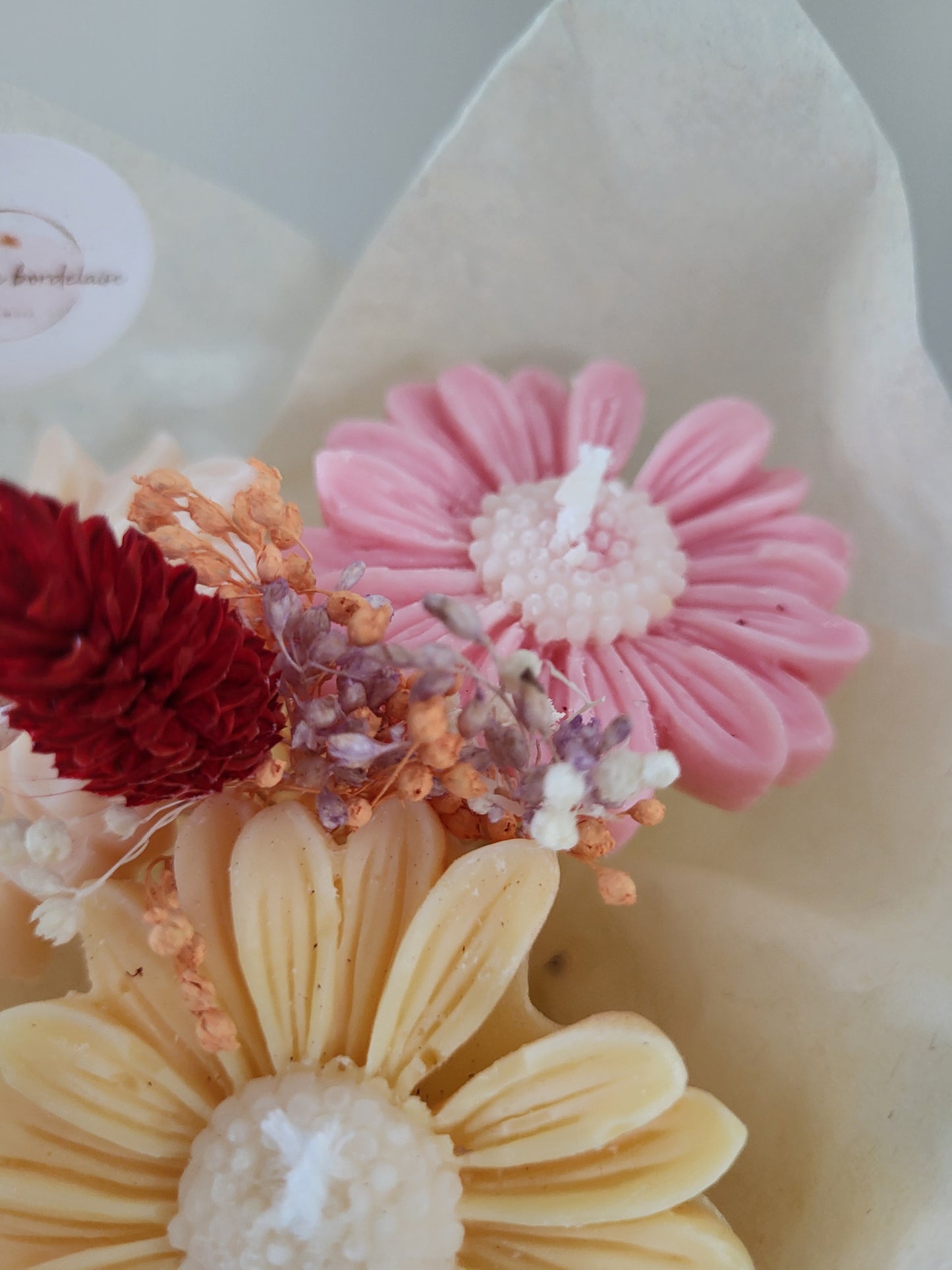 Bouquet de 3 marguerites en bougies - samedi