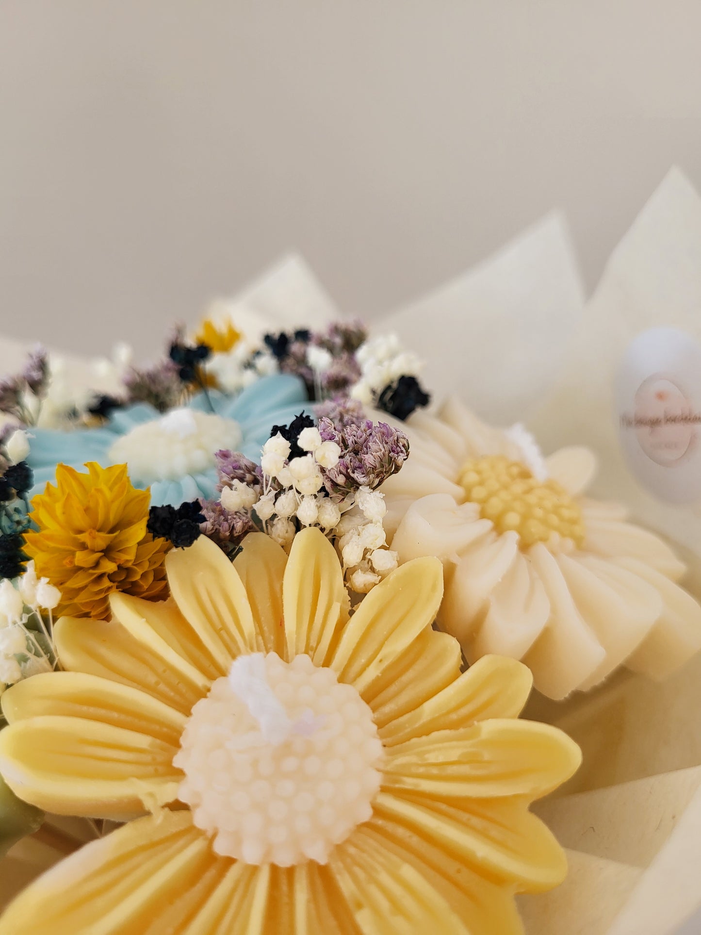 Gros Bouquet de 7 marguerites en bougies - taille M