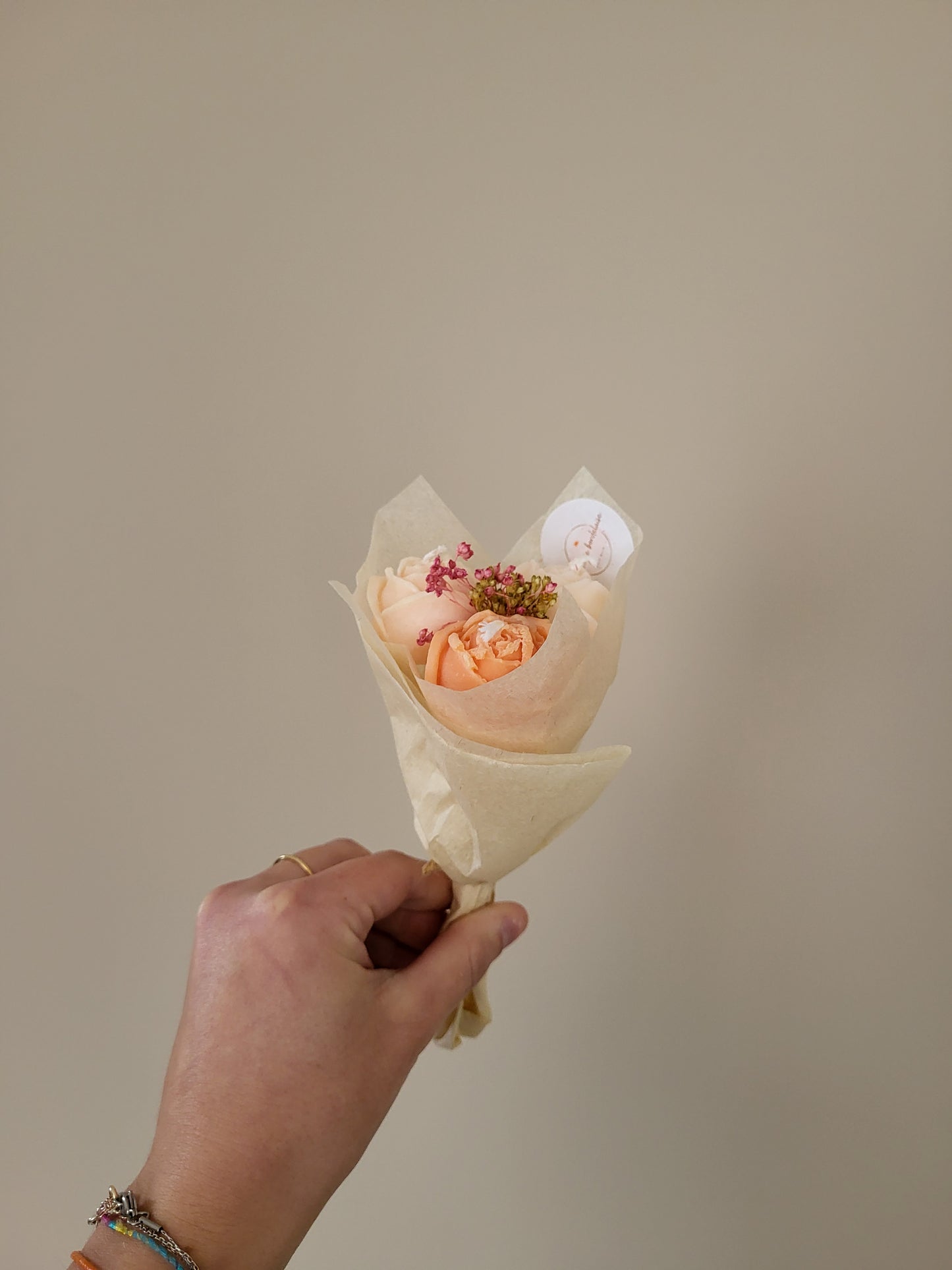 Bouquet de roses en bougies