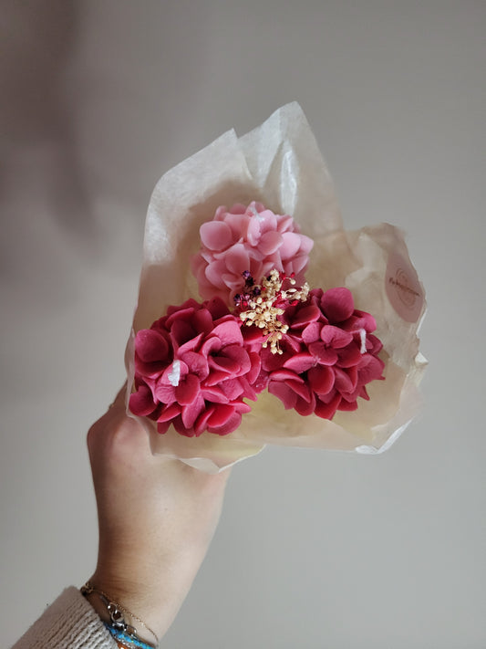 Bougie décorative - Bouquet d'hortensias