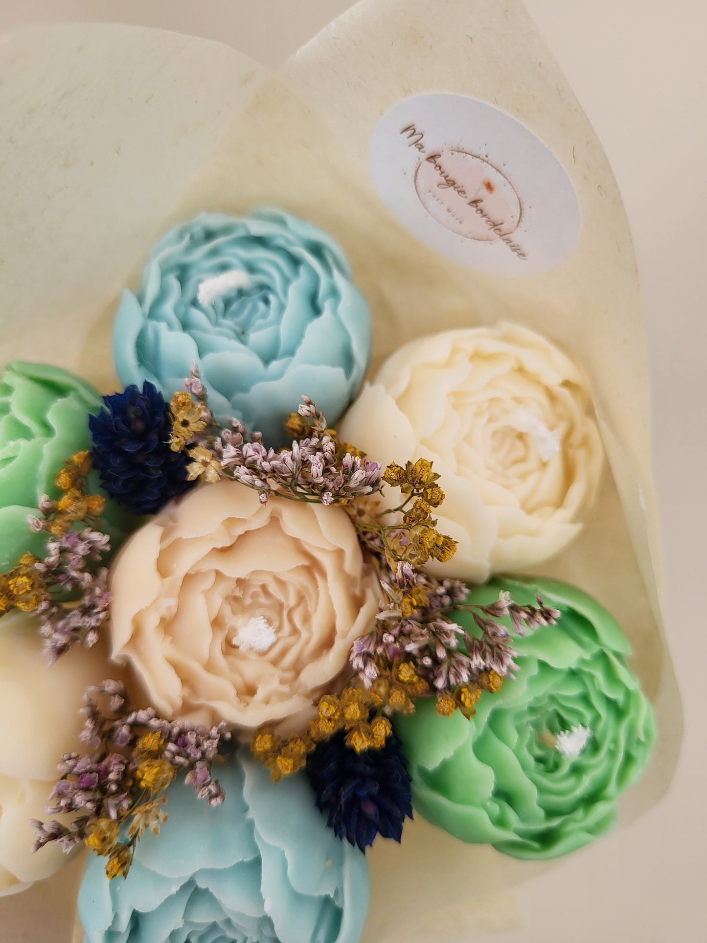 Bouquet de pivoines en bougies - jeudi