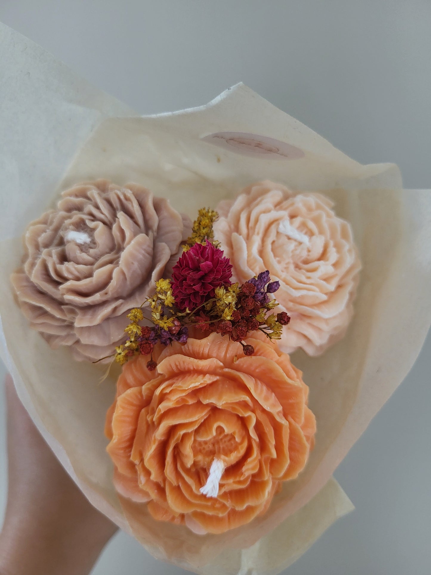 Bouquet de pivoines en bougies - mercredi