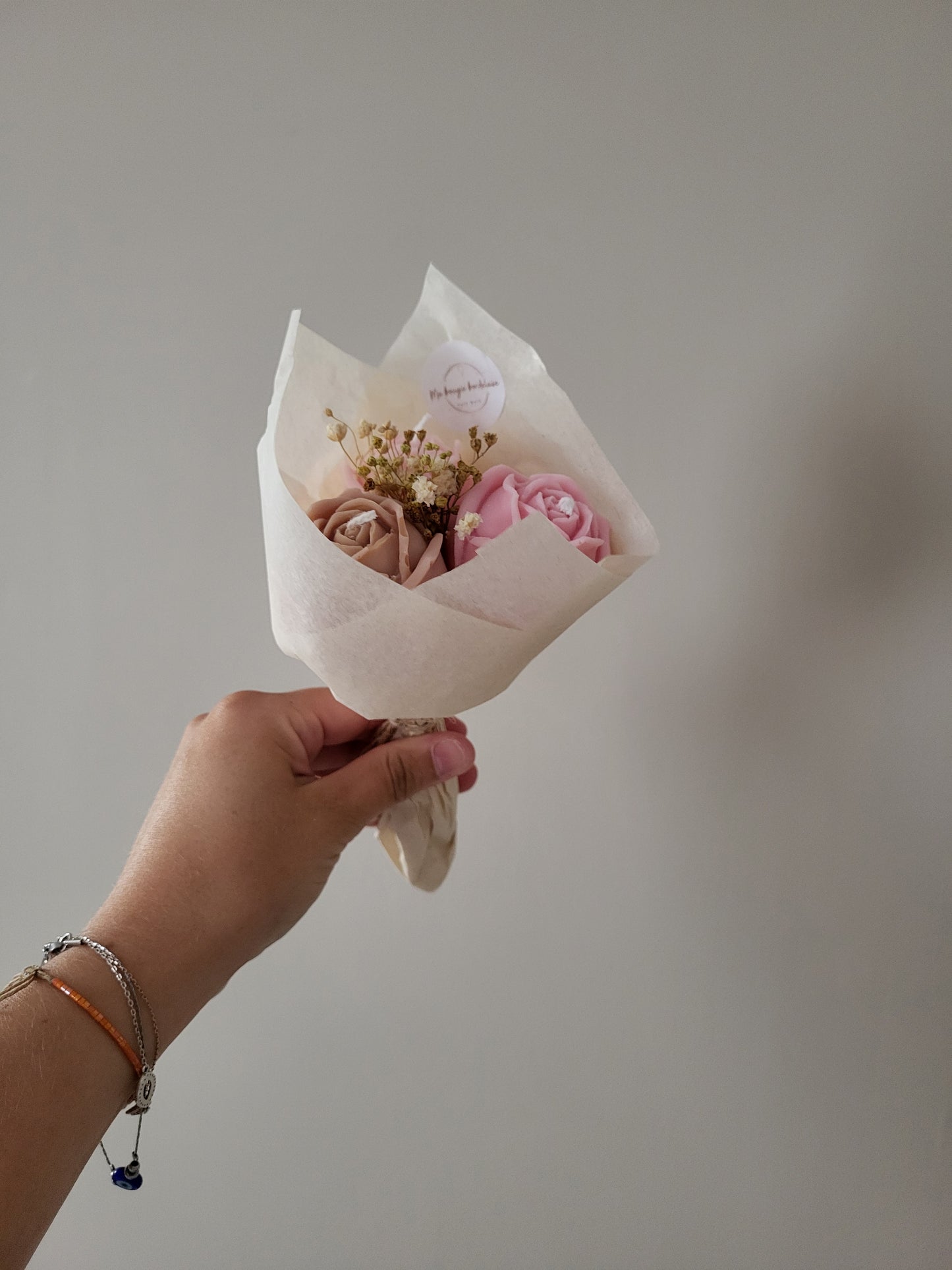 Bougie décorative - Bouquet de roses
