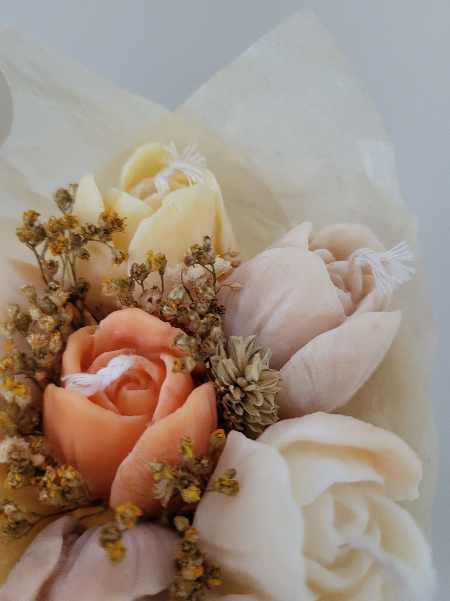 Bouquet de 7 tulipes en bougies - taille S (multicolore)