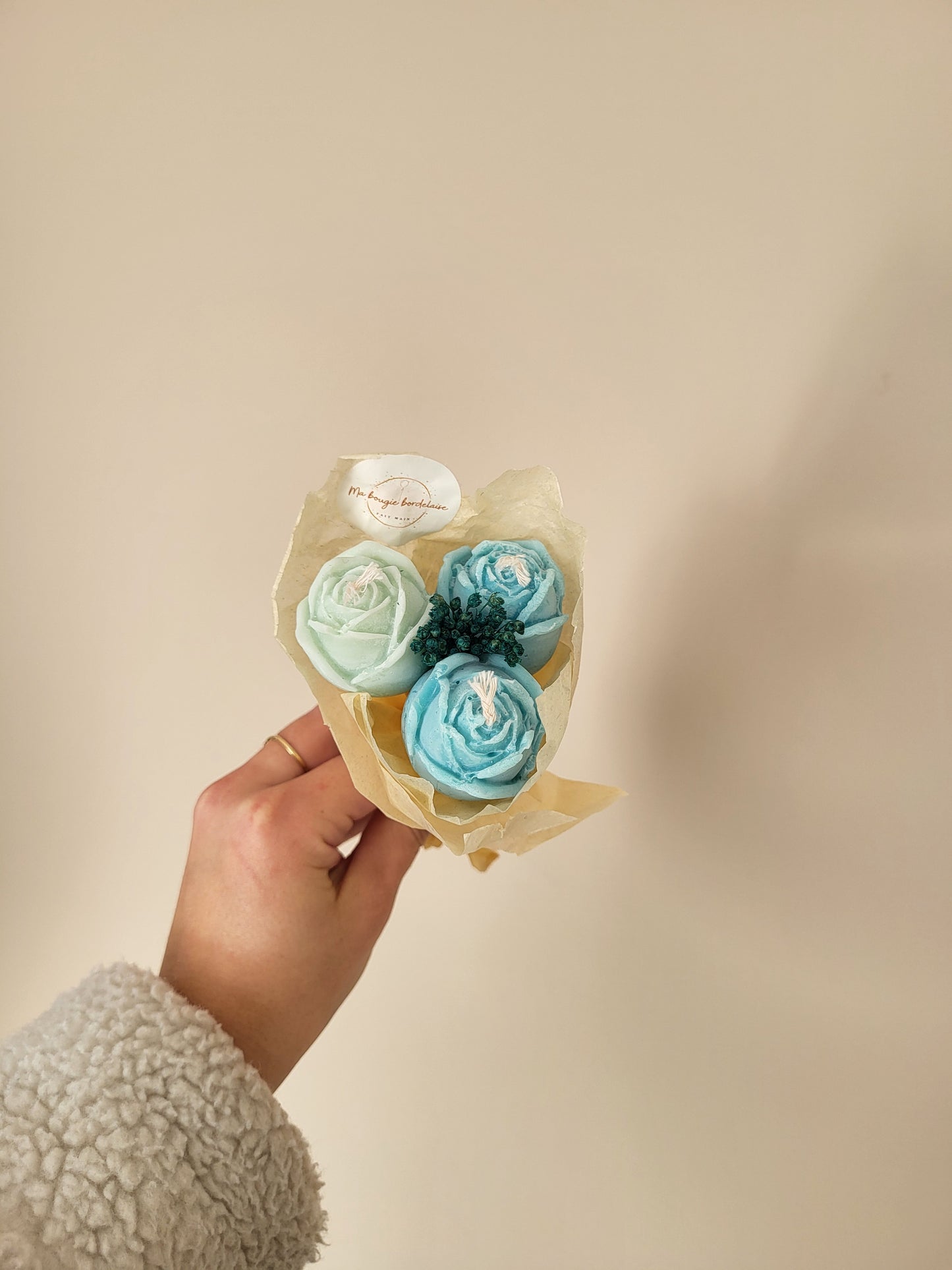 Bougie décorative - Bouquet de roses