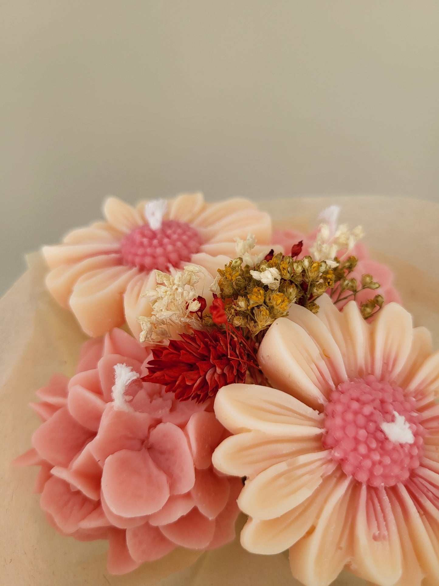 Bouquet de marguerites et hortensia en bougie - Jour 2