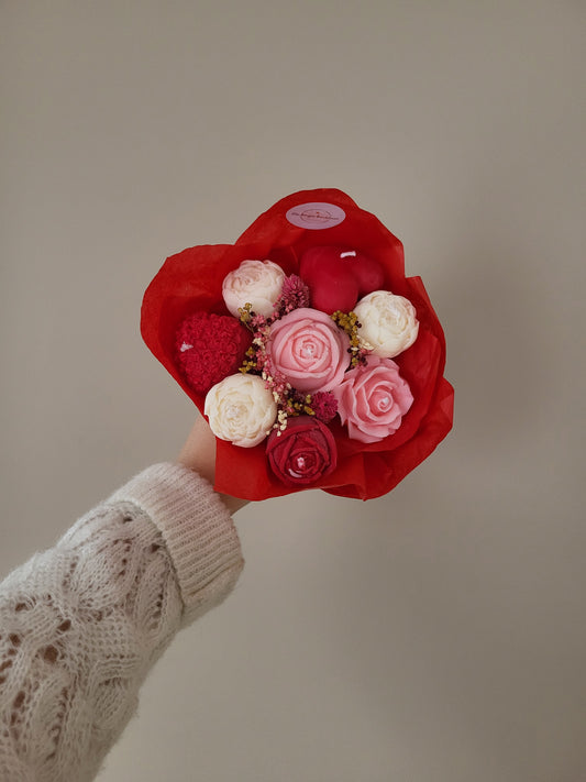 Bouquet de fleurs en bougies artisanale - Bouquet Love