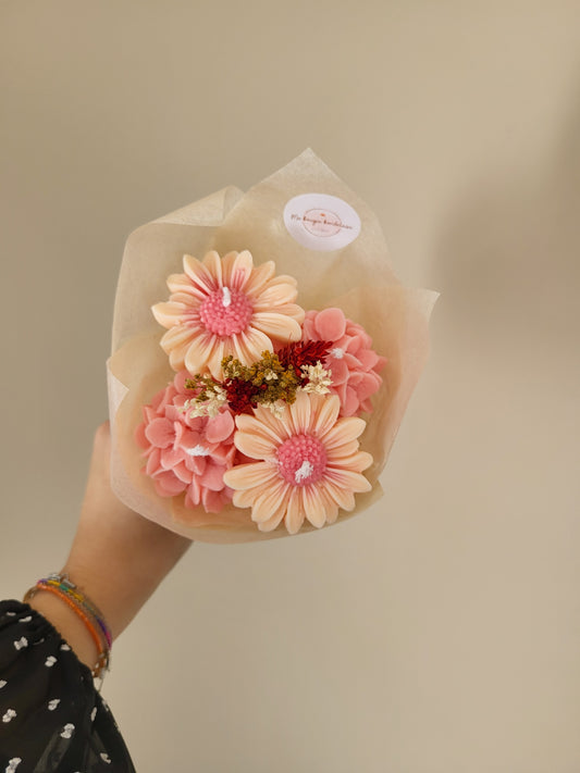 Bouquet de marguerites et hortensia en bougie - Jour 2