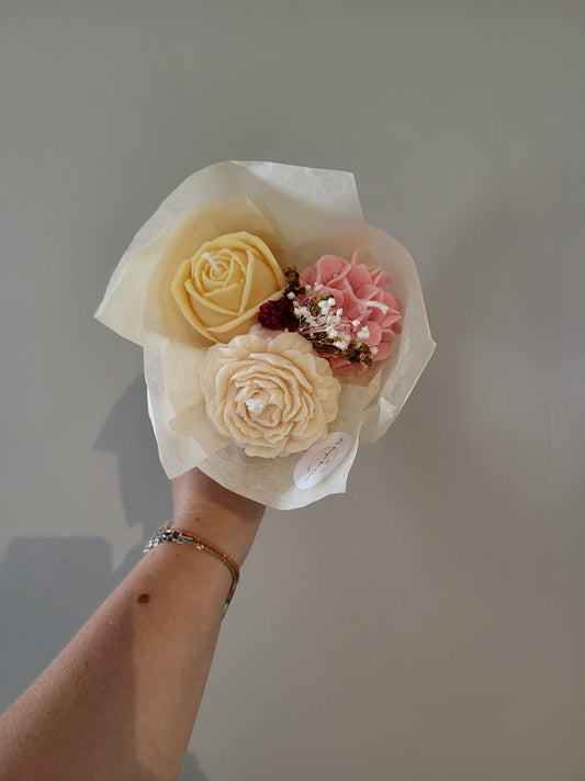 Bouquet personnalisé 3 fleurs - Taille M