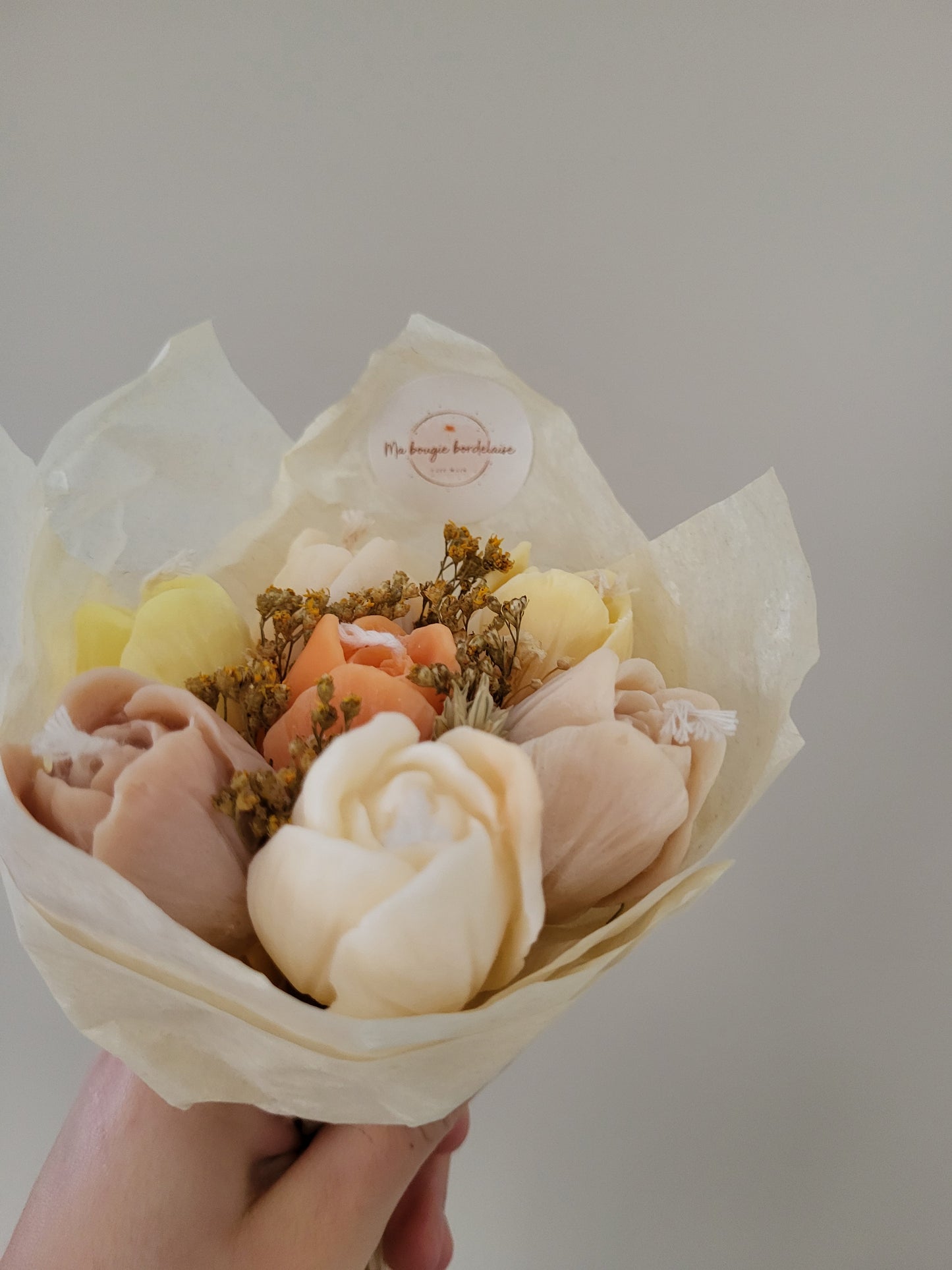 Bouquet de 7 tulipes en bougies - taille S (multicolore)