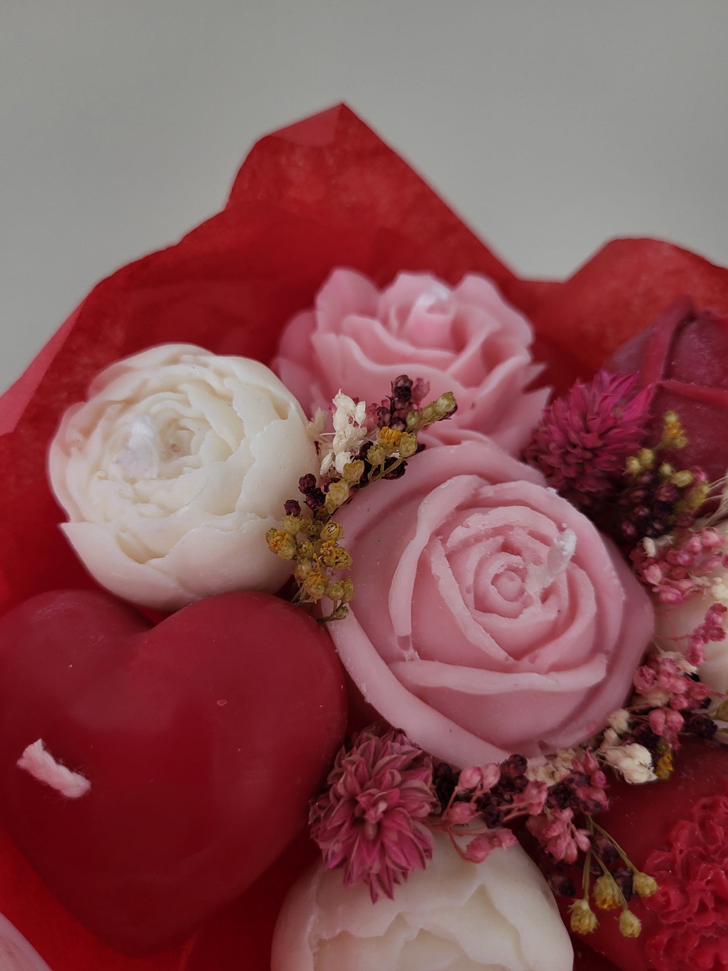 Bouquet de fleurs en bougies artisanale - Bouquet Love
