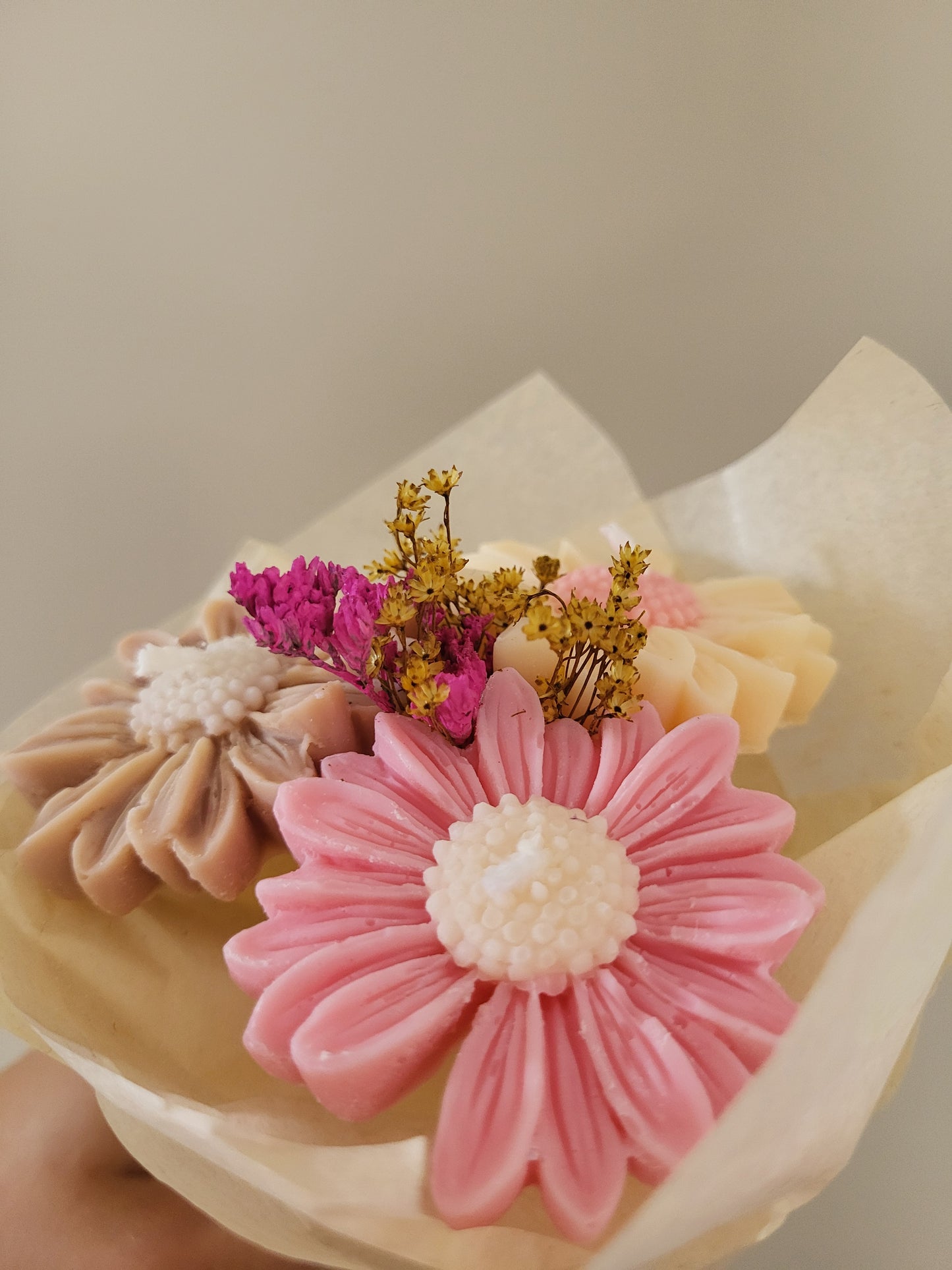 Bouquet de 3 marguerites en bougies - jeudi