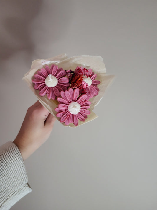 Bougie décorative - Bouquet de marguerites