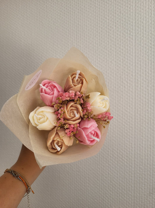 Bouquet de tulipes en bougies