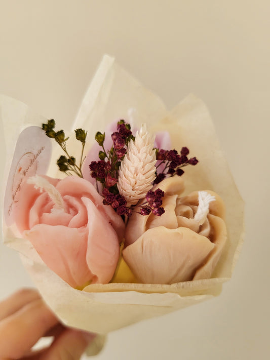 Bougie décorative - Bouquet de tulipes artisanales