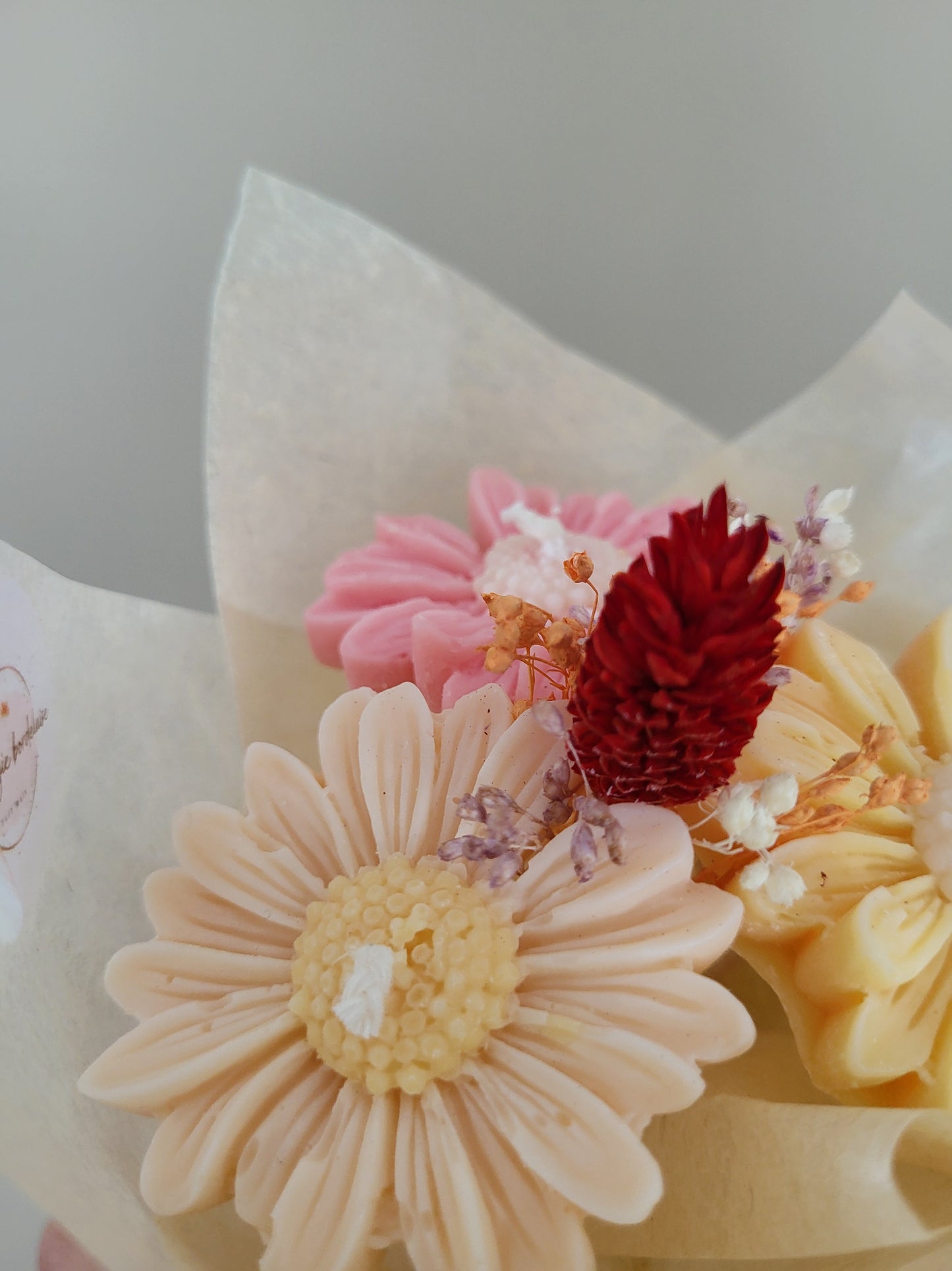 Bouquet de 3 marguerites en bougies - samedi