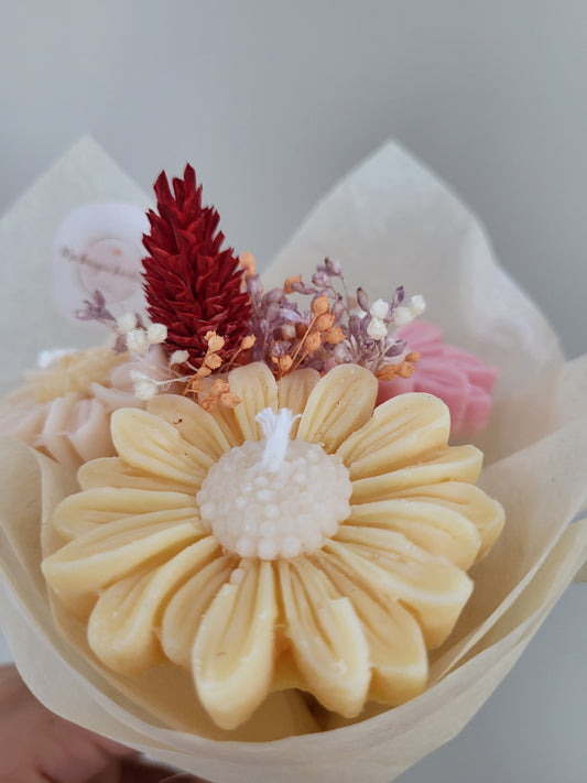 Bouquet de 3 marguerites en bougies - samedi