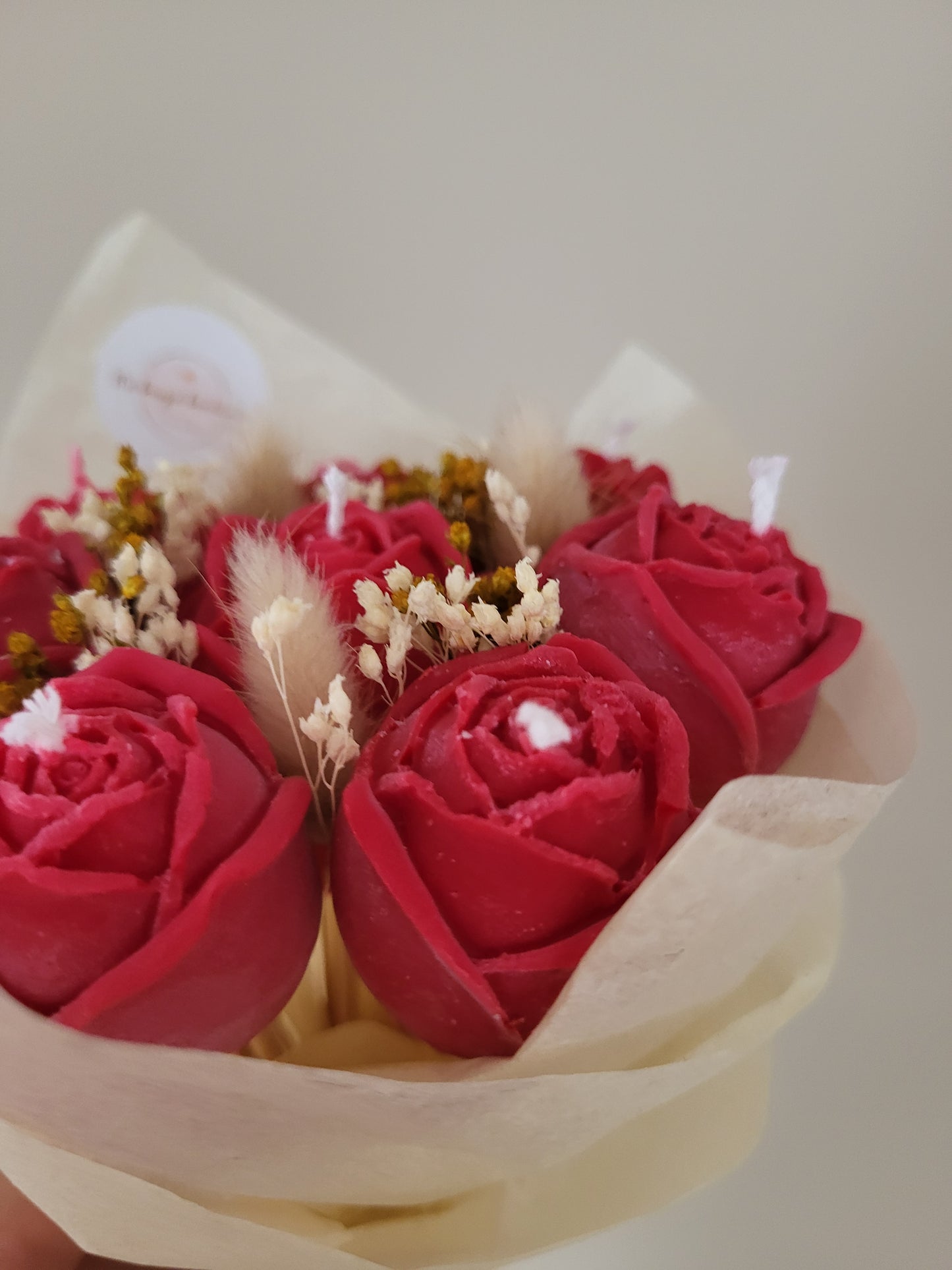 Bouquet de Roses Rouges en Bougies – Collection Saint-Valentin